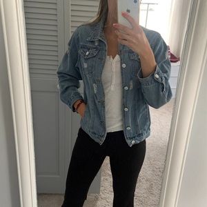 Light wash denim jacket